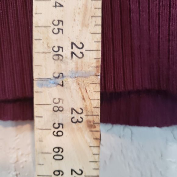 Hillard & Hanson Womens Belted Collared Pullover Sweater Size Large Burgundy - Picture 5 of 6